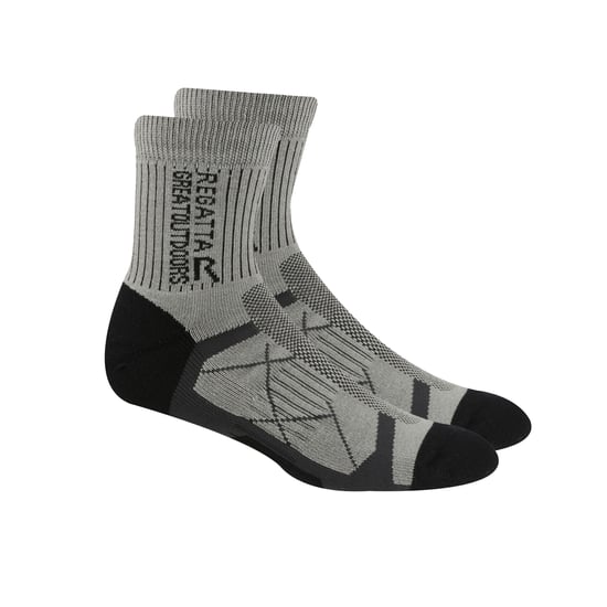 Regatta - Stiefelsocken für Damen (2er-Pack) (Helles Stahlgrau/Blau) - Image 3