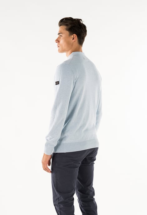 Herren-Pullover der Marke Presly & Sun. Der Pullover von Presly & Sun ist aus Bio-Baumwolle hergestellt und hat eine normale Passform. Die weiche Baumwolle sorgt für hohen Tragekomfort. Marke: Presly & SunModellname: Brad Long Sleeve Knitted PoloKategori - Image 3