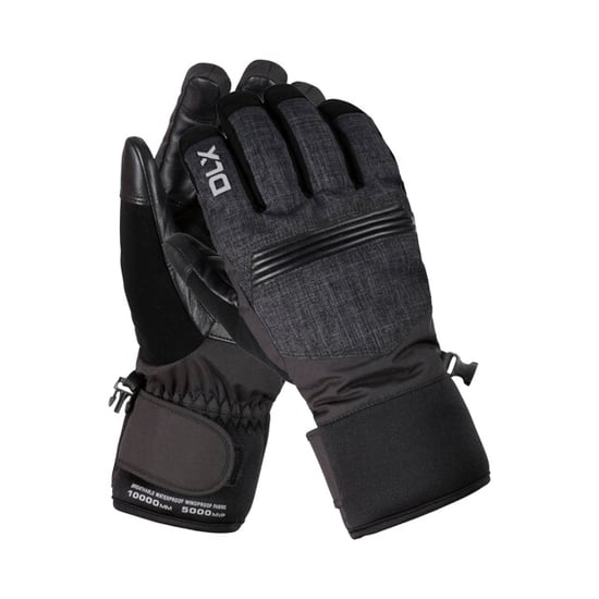 Trespass Unisex Erwachsene Sidney Handschuhe mit Lederhandfläche für Schneesport (Schwarz) - Image 3