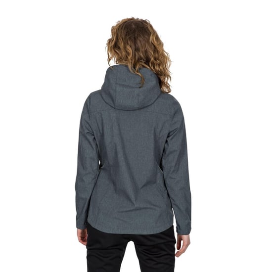 Trespass Womens/Ladies Claren II Waterproof Softshell Jacket (Dark Grey/Blush Marl) - Image 4