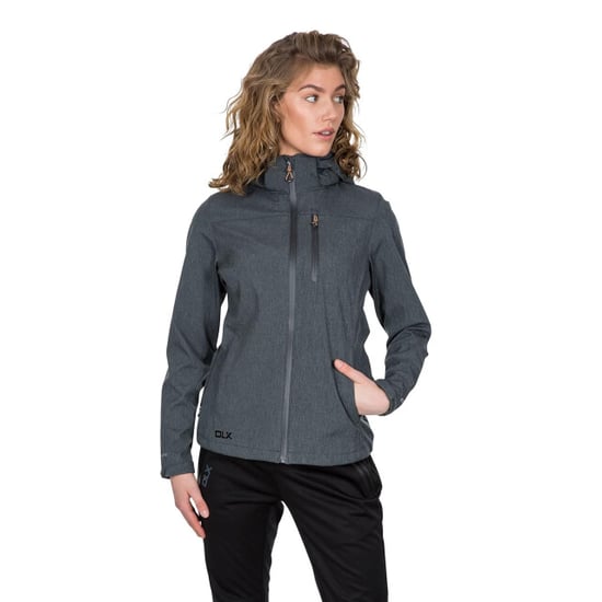 Trespass Womens/Ladies Claren II Waterproof Softshell Jacket (Dark Grey/Blush Marl) - Image 5