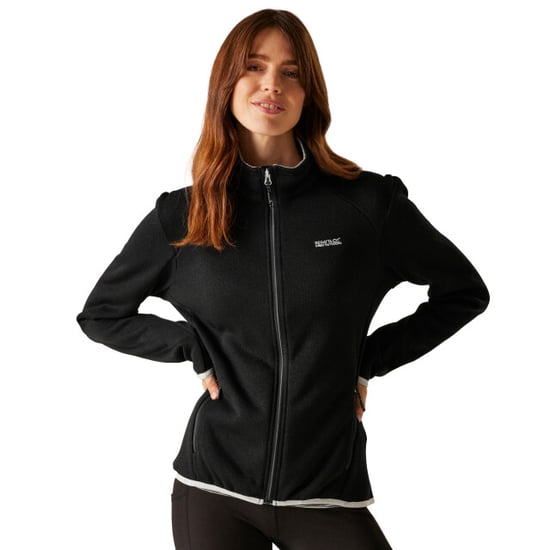 Regatta - "Newhill II" Fleecejacke Durchgehender Reißverschluss für Damen (Schwarz/Austernpilz) - Image 4