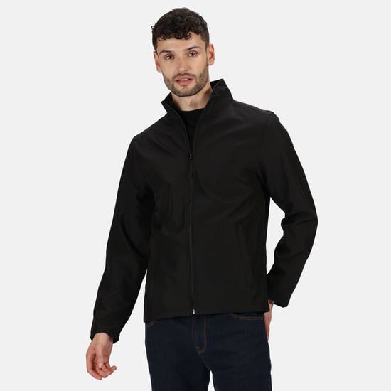 Regatta Classic Mens Water Repellent Softshell Jacket (Schwarz) - Image 3
