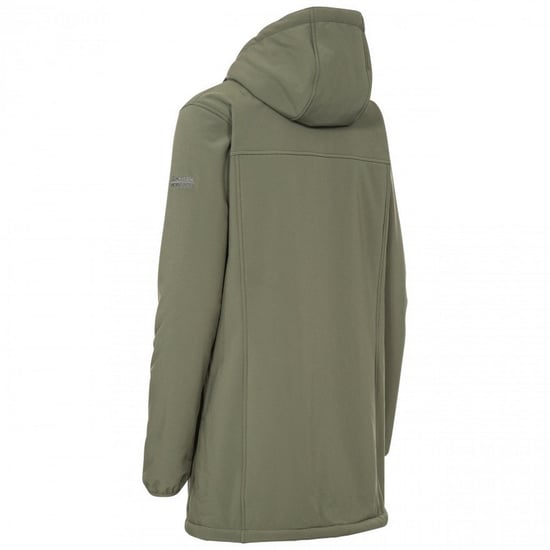 Trespass Womens/Ladies Kristen Longer Length Hooded Waterproof Jacket (Moss) - Image 2