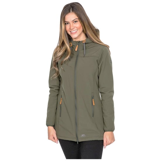 Trespass Womens/Ladies Kristen Longer Length Hooded Waterproof Jacket (Moss) - Image 4