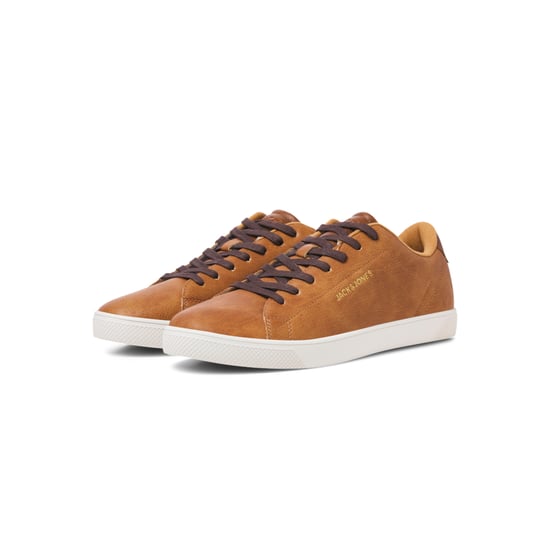 Herren-Turnschuhe von der Marke Jack & Jones. Der Schuh ist aus hochwertigem Kunstleder gefertigt. Marke: Jack & JonesModellname: BossKategorie: HerrenschuheMaterialien: KunstlederFarbe: cognac - Image 2