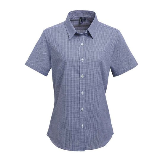 Premier - Hemd für Damen kurzärmlig (Marineblau/Weiß) - Image 1