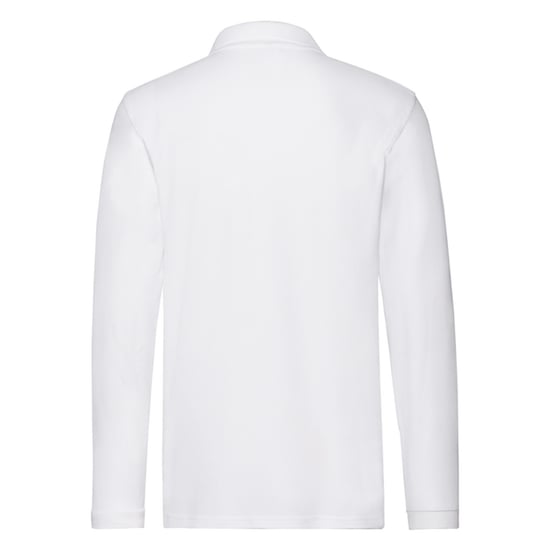 Fruit of the Loom - "Premium" Poloshirt für Herren Langärmlig (Weiß) - Image 2
