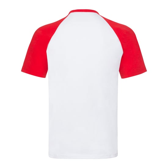Fruit of the Loom - T-Shirt für Herren - Baseball kurzärmlig (Weiß/Rot) - Image 2