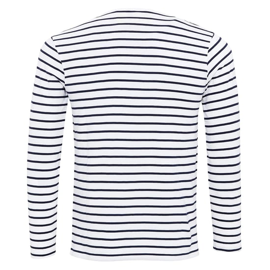 Premier - "Long John" T-Shirt Krempelärmel für Herren (Weiß/Marineblau) - Image 2