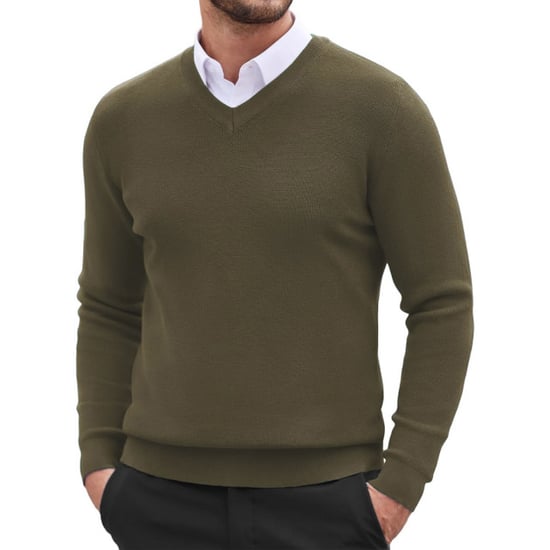 Cappuccino Italia Mock Pullover für Herren. Der Mock Pullover besteht aus 50% Baumwolle und 50% Acryl und hat eine normale Passform. Der Pullover hat einen Hemdkragen, der an den Pullover angenäht ist.  Marke: Cappuccino ItaliaModellname: Mock Pullover (m - Image 2