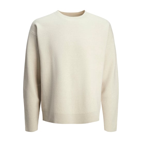 Jack & Jones Pullover Bradfort Strick Rundhals Beige - Image 1