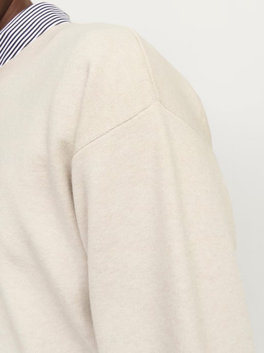 Jack & Jones Pullover Bradfort Strick Rundhals Beige - Image 4