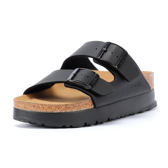 Birkenstock Arizona Flex Platform Damen Schwarz Schmal Sandalen - Image 3