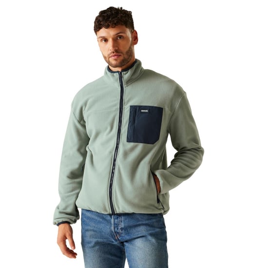 Regatta - "Frankie" Fleecejacke Durchgehender Reißverschluss für Herren (Gletscher/Marineblau) - Image 4