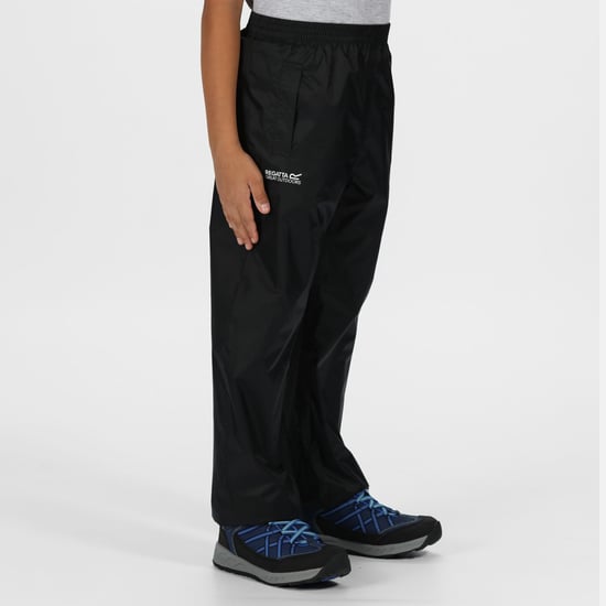 Regatta Great Outdoors Kids Adventure Tech Pack It Wasserdichte Überhosen (Schwarz) - Image 3
