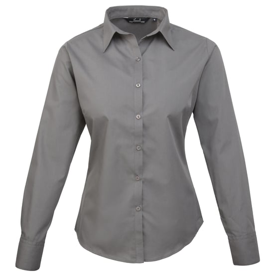 Premier - Bluse für Damen Langärmlig (Dunkelgrau) - Image 1