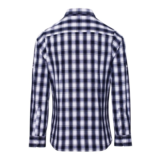 Premier - "Mulligan" Hemd für Damen Langärmlig (Weiß/Marineblau) - Image 2