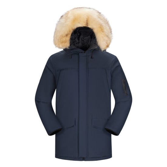 Subprime-Parka für Männer. Der Parka besteht aus hochwertigem Polyester und hat ein warmes Innenfutter. Er ist ideal für die kalten Wintermonate. Der Pelzkragen besteht aus Kunstpelz und ist abnehmbar. - Image 4