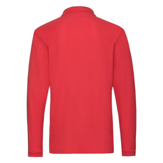 Fruit of the Loom - "Premium" Poloshirt für Herren Langärmlig (Rot) - Image 2