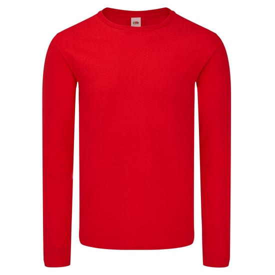 Fruit of the Loom - "Iconic" T-Shirt für Herren/Damen Unisex Langärmlig (Rot) - Image 1