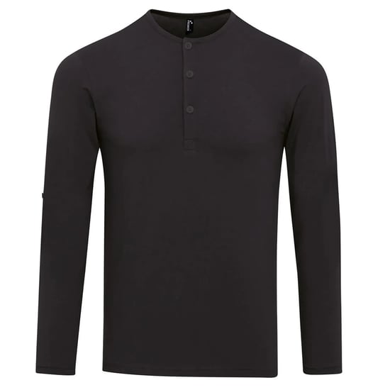 Premier - "Long John" T-Shirt Krempelärmel für Herren (Schwarz) - Image 1