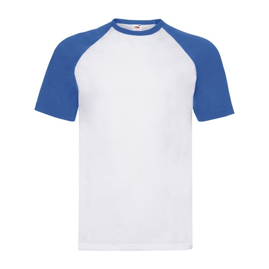Fruit of the Loom - T-Shirt für Herren - Baseball kurzärmlig (Weiß/Königsblau) - Image 1