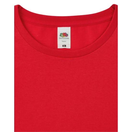 Fruit of the Loom - "Iconic" T-Shirt für Herren/Damen Unisex Langärmlig (Rot) - Image 3