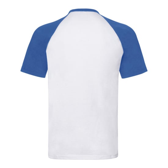 Fruit of the Loom - T-Shirt für Herren - Baseball kurzärmlig (Weiß/Königsblau) - Image 2