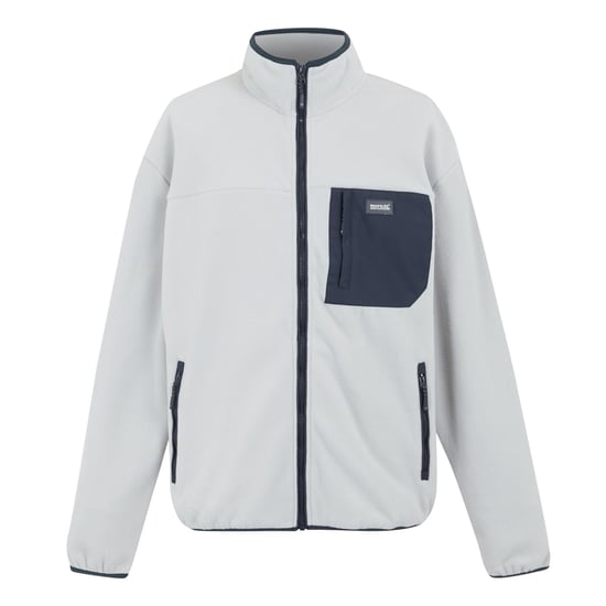 Regatta - "Frankie" Fleecejacke Durchgehender Reißverschluss für Herren (Silbergrau/Marineblau) - Image 1