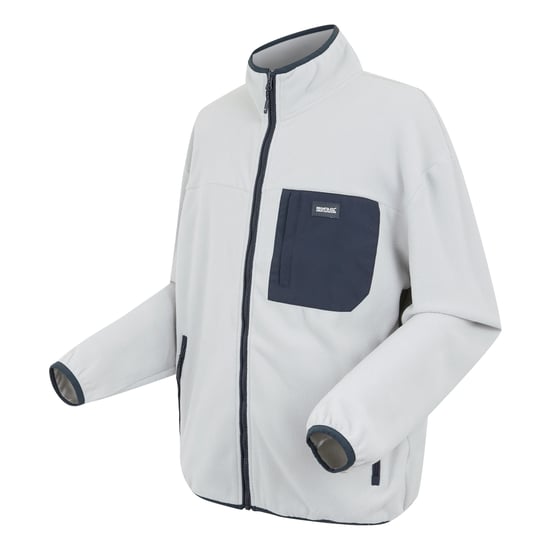 Regatta - "Frankie" Fleecejacke Durchgehender Reißverschluss für Herren (Silbergrau/Marineblau) - Image 3