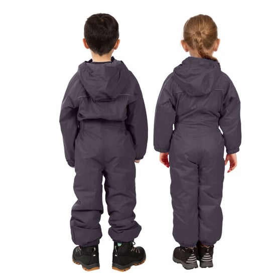 Trespass Kids Unisex Dripdrop gepolsterter wasserdichter Regenanzug (dunkelgrau) - Image 3