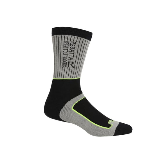 Regatta - Chaussettes SAMARIS SEASON - Homme (Gris foncé / Vert clair vif) - Image 3