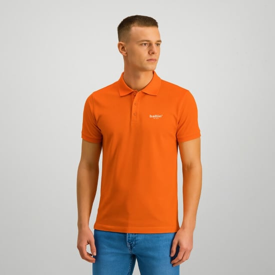 Basic Polo von Ballin Est. 2013 in der farbe Orange und in größe XL. - Image 3
