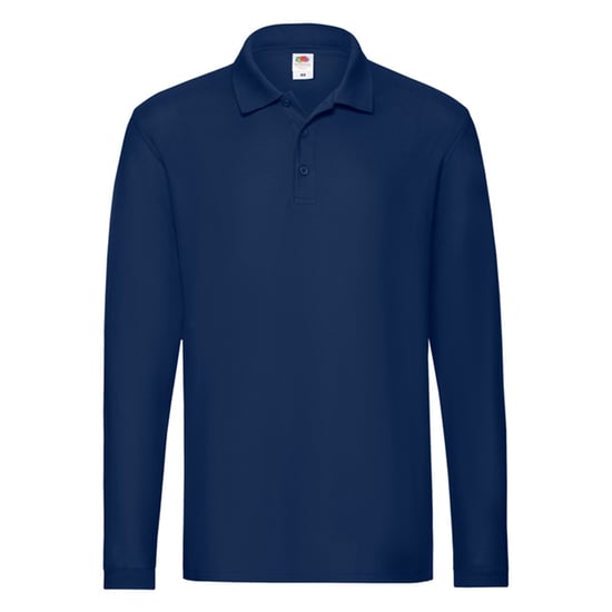 Fruit of the Loom - "Premium" Poloshirt für Herren Langärmlig (Marineblau) - Image 1