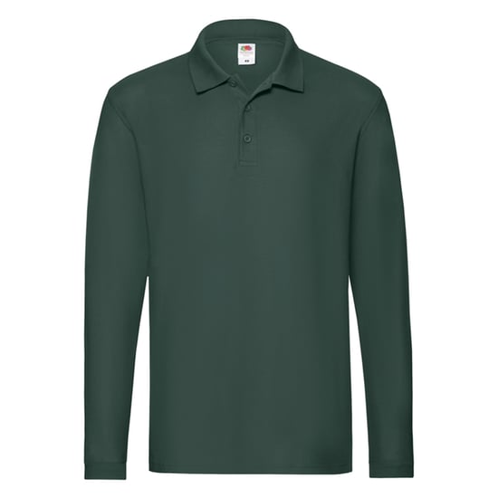 Fruit of the Loom - "Premium" Poloshirt für Herren Langärmlig (Tannengrün) - Image 1