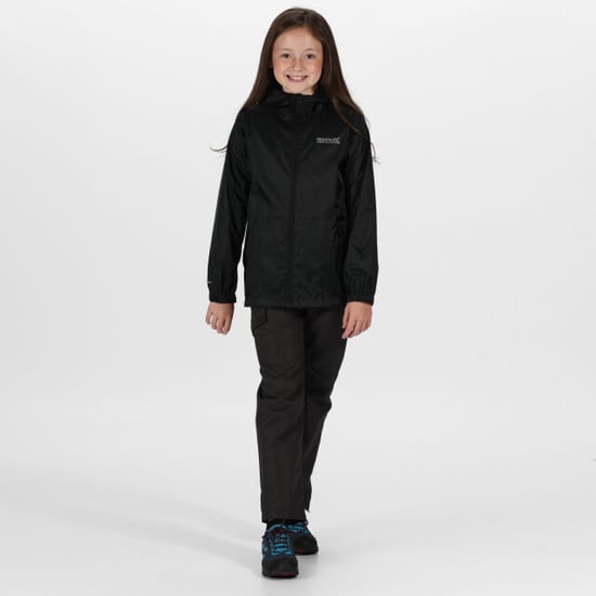 Regatta Great Outdoors Childrens/Kids Pack It Jacket III Wasserdicht Packaway Schwarz - Image 3
