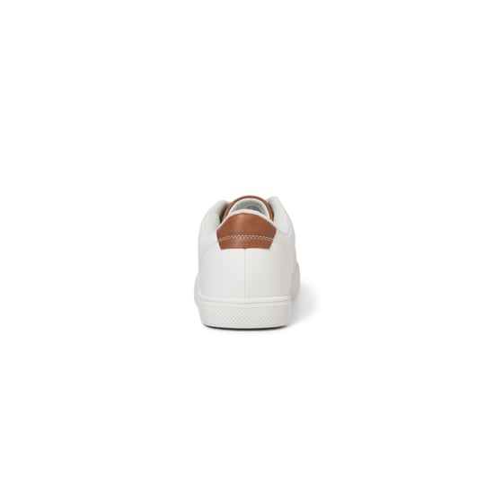 Herren-Turnschuhe von der Marke Jack & Jones. Der Schuh ist aus hochwertigem Kunstleder gefertigt. Marke: Jack & JonesModellname: BossKategorie: HerrenschuheMaterialien: KunstlederFarbe: weiß, cognac - Image 5