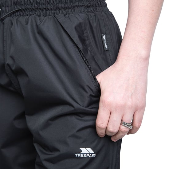 Trespass Womens/Ladies Tutula Waterproof Trousers (Schwarz) - Image 3