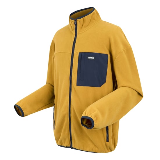 Regatta - "Frankie" Fleecejacke Durchgehender Reißverschluss für Herren (Senf /Marineblau) - Image 3