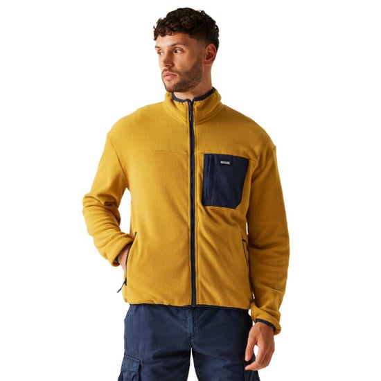 Regatta - "Frankie" Fleecejacke Durchgehender Reißverschluss für Herren (Senf /Marineblau) - Image 4