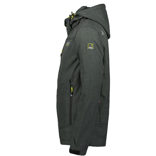 Geografische Norwegen-Jacke für Herren. Die Jacke ist aus hochwertigem Polyester gefertigt und hat ein warmes Innenfutter.  Marke: Geographical NorwayModellname: Softshell Jacke TorefactKategorie: Softshell Jacke HerrenMaterialien: PolyesterFarbe: schwarz - Image 4