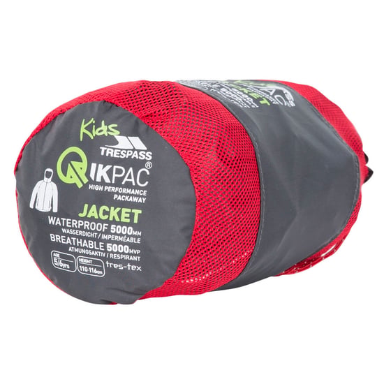 Trespass Childrens/Kids Qikpac X Unisex Packaway Jacket (Flint) - Image 3