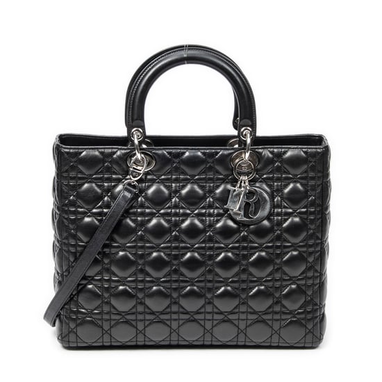 Large Lady Dior Zip Schultertasche - Image 1