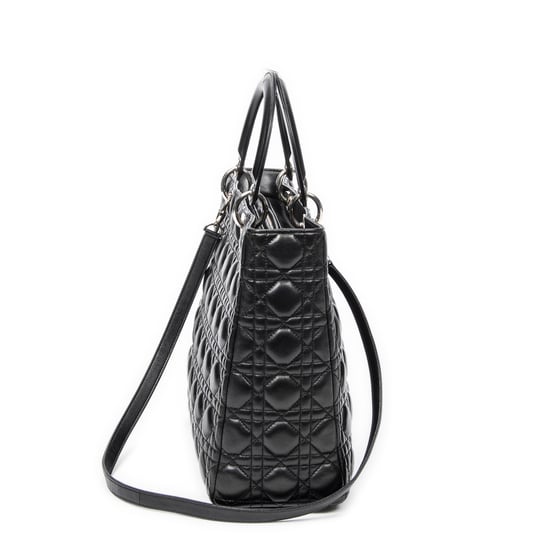 Large Lady Dior Zip Schultertasche - Image 4