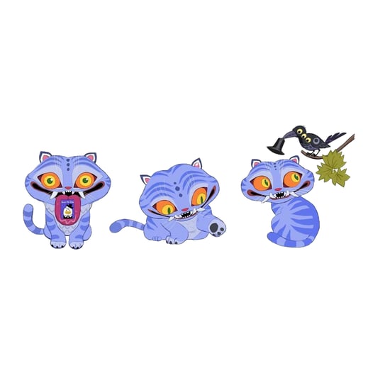 K-Pop Demon Hunters - Kaffeebecher, Zweifarbig, Dämlicher Tiger (Marine/Weiß/Blau) - Image 2