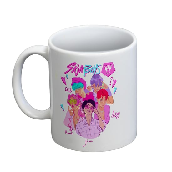K-Pop Demon Hunters - Kaffeebecher, Bildlich, Saja Jungen (Weiß) - Image 2