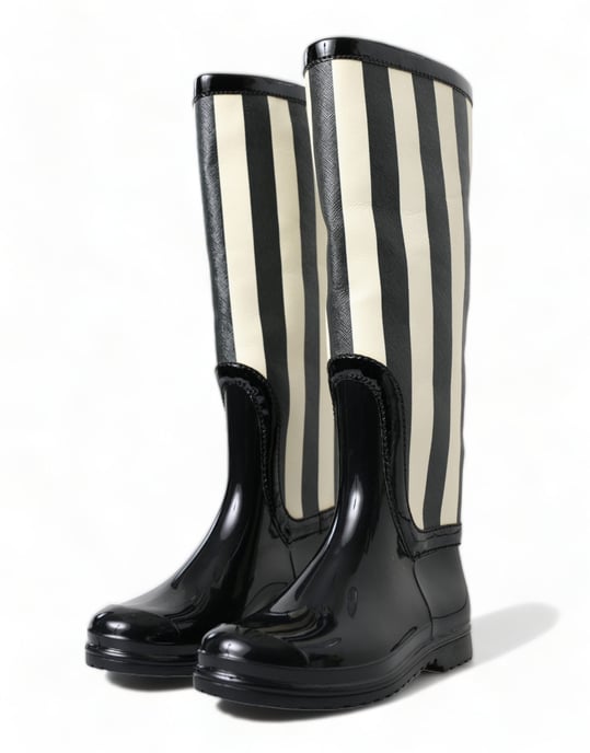 Gestreifte Gummistiefel im hohen Stil - Image 2