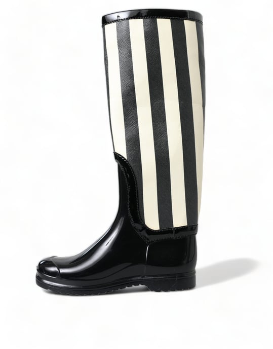 Gestreifte Gummistiefel im hohen Stil - Image 4
