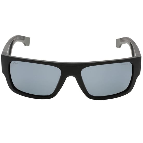 Hugo Boss - Rechteckig-Sonnenbrille für Herren (Matt Schwarz/Grau) - Image 1